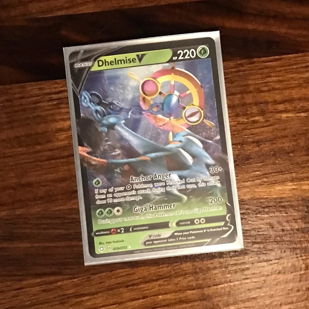 Pokemon Crobat over sized card and Dhelmise V and Vmax